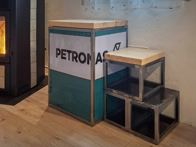 Cassapanca porta pellet